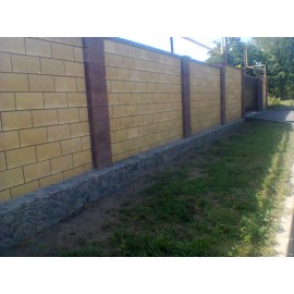 Забор из бетона или бута